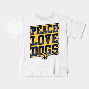 Peace Love Dogs Kids T-Shirt